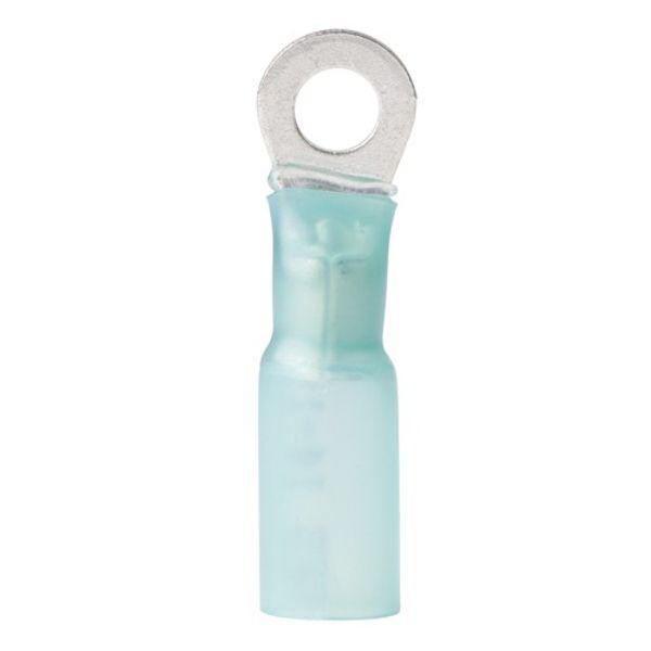 Ancor Heat Shrink Terminal Loop #8 Blue 16-14 AWG (25) - PROTEUS MARINE STORE