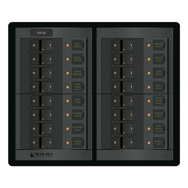 Blue Sea 360 DC Circuit Breaker Panel 16 Position - PROTEUS MARINE STORE