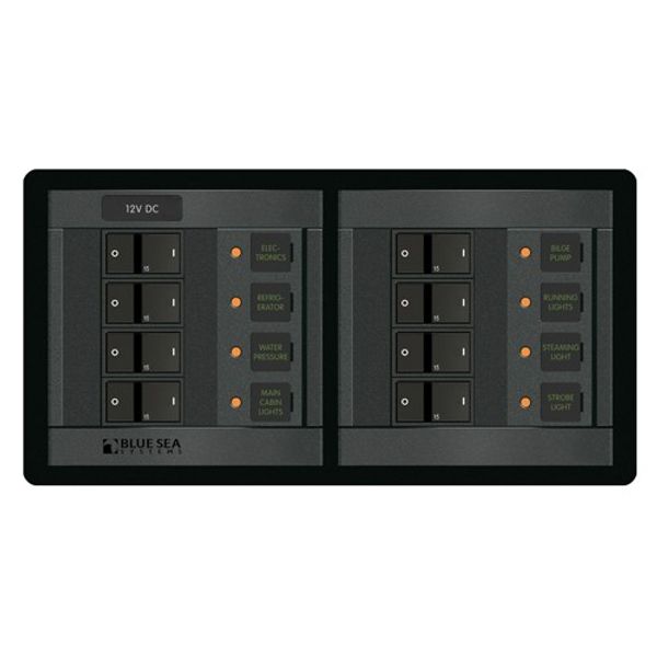 Blue Sea 360 DC Circuit Breaker Panel 8 Position (15A) - PROTEUS MARINE STORE