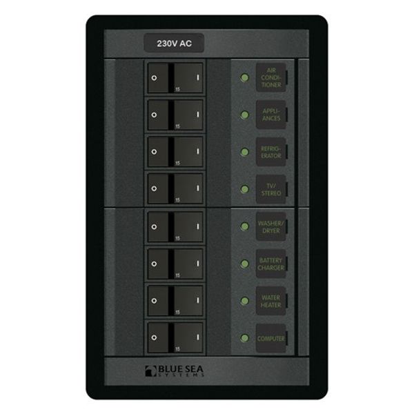 Blue Sea 360 AC Circuit Breaker Panel Branch 8 Positive - PROTEUS MARINE STORE