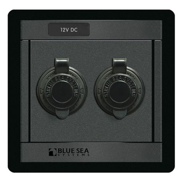 Blue Sea 360 Panel 12V DC Twin Socket 15A - PROTEUS MARINE STORE