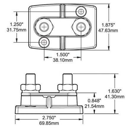 Blue Sea Powervar Common Bus No Cover - PROTEUS MARINE STORE