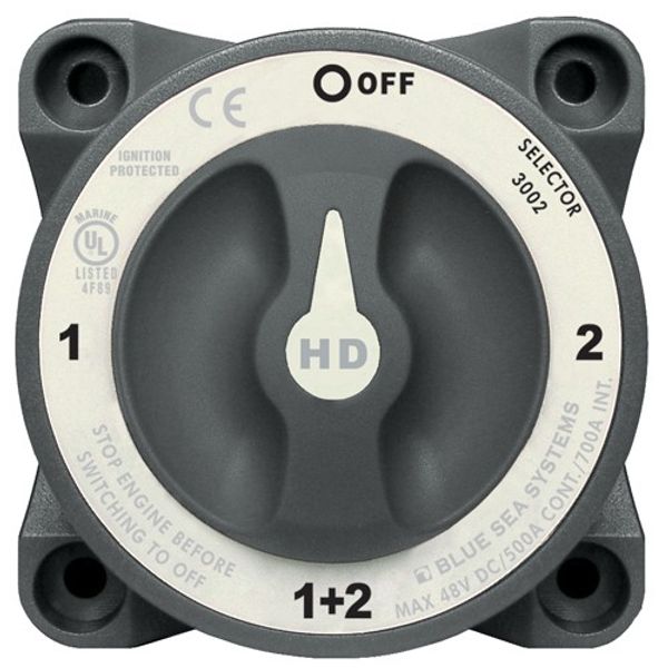 Blue Sea Heavy Duty Battery Switch 4-Way 500A - PROTEUS MARINE STORE