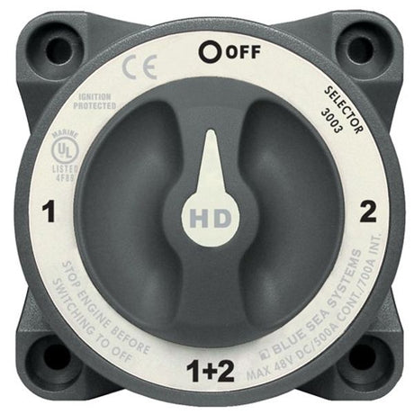 Blue Sea Heavy Duty Battery Switch 4-Way 500A AFD - PROTEUS MARINE STORE