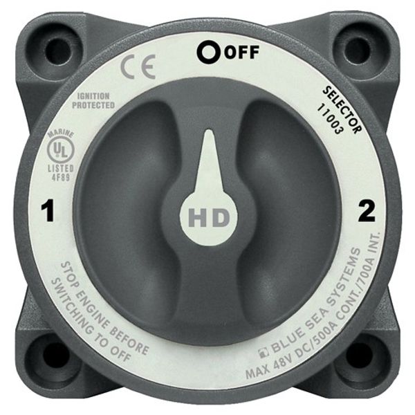 Blue Sea Heavy Duty Battery Switch 3-Way 500A AFD - PROTEUS MARINE STORE