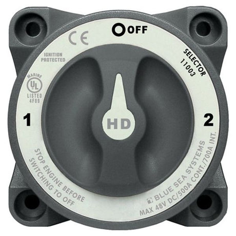 Blue Sea Heavy Duty Battery Switch 3-Way 500A AFD - PROTEUS MARINE STORE