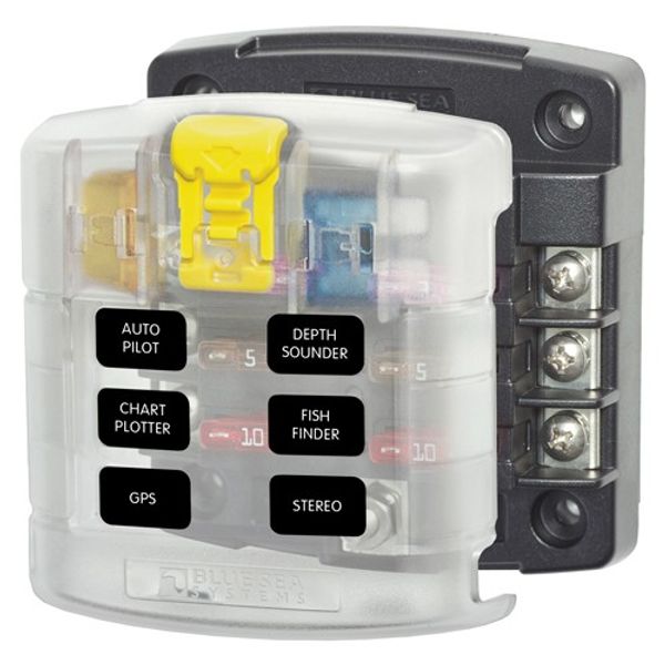 Blue Sea Fuse Block ATO 6 Circuit - PROTEUS MARINE STORE