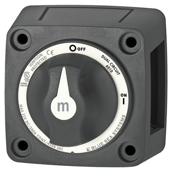 Blue Sea Battery Switch M Dual Circuit Black - PROTEUS MARINE STORE
