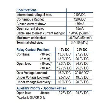 Blue Sea SI Series Auto Charge Relay 12/24V - PROTEUS MARINE STORE