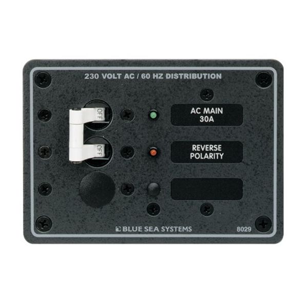Blue Sea Panel 230V AC Main + 1 Positive - PROTEUS MARINE STORE
