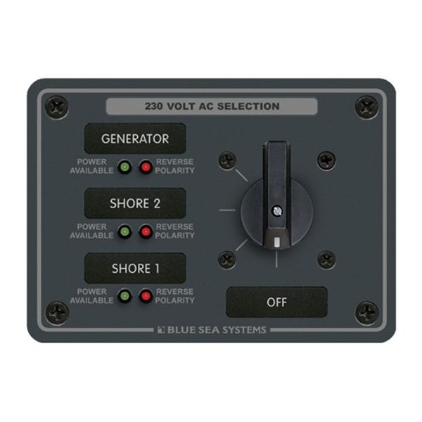 Blue Sea AC Rotary Switch Panel Off+3 2-Pole - PROTEUS MARINE STORE