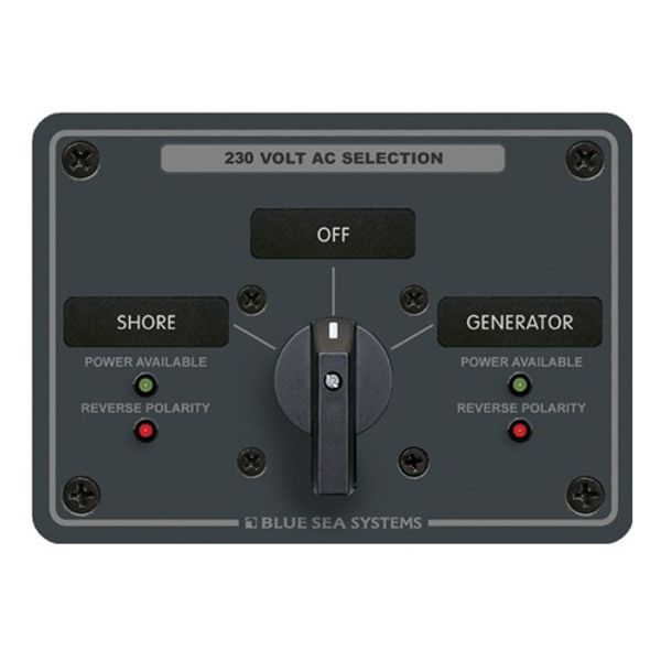 Blue Sea AC Rotary Switch Panel Off+2 2-Pole - PROTEUS MARINE STORE