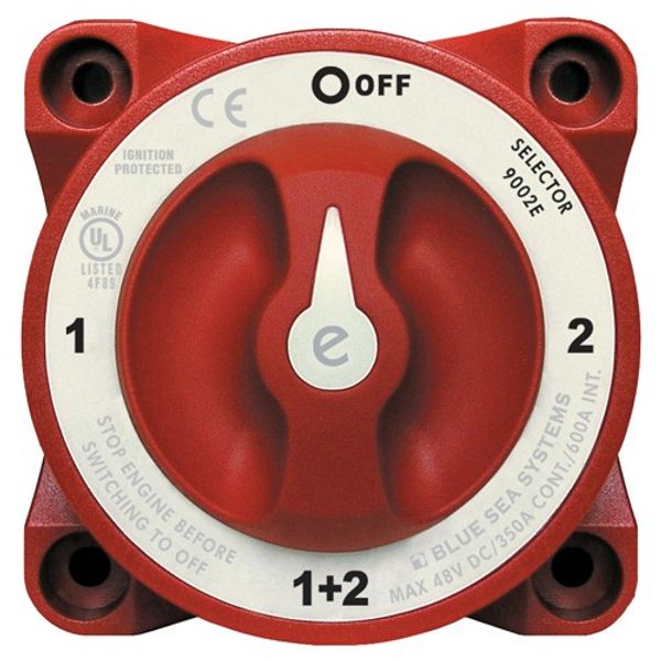 Blue Sea Battery Switch 9001E 4-Way 350A - PROTEUS MARINE STORE