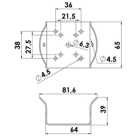 Trem Navigation Light Mast Stainless Steel Bracket - PROTEUS MARINE STORE