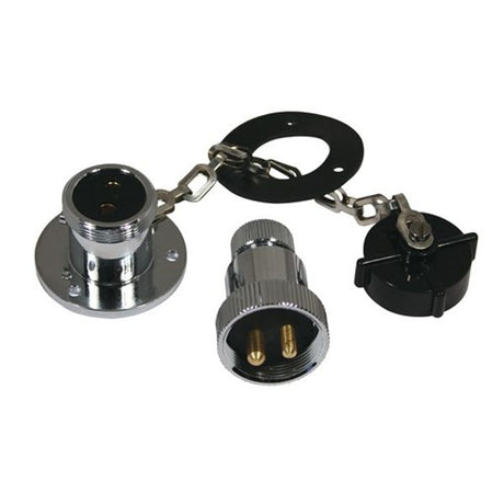 Trem Chrome 2 Pin Plug & Socket Max 3 Amp 38mm - PROTEUS MARINE STORE