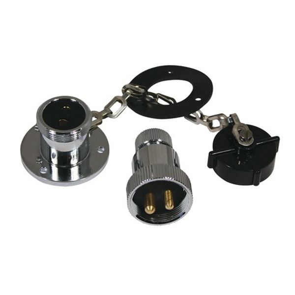 Trem Chrome 2 Pin Plug & Socket Max 3 Amp 38mm - PROTEUS MARINE STORE