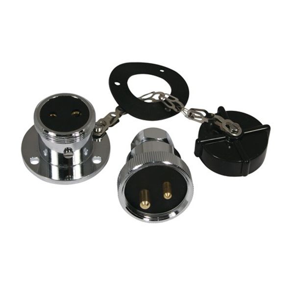 Trem Chrome 2 Pin Plug & Socket Max 5 Amp 42mm - PROTEUS MARINE STORE