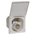 AG Flush Mounted Mains Inlet Socket White - PROTEUS MARINE STORE