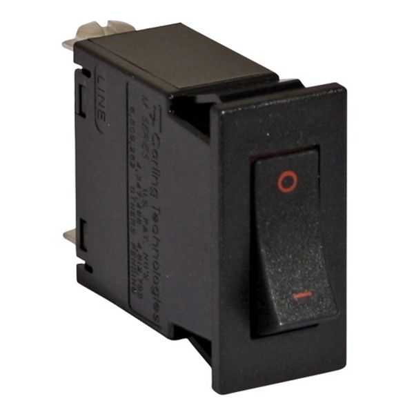 Carling CB M Series 15A Red Visi Rocker Single Pole - PROTEUS MARINE STORE