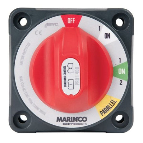 BEP Pro-Installer Dual Bank Control Switch 1/1-2/Par/Off 2x400A 12-48V - PROTEUS MARINE STORE