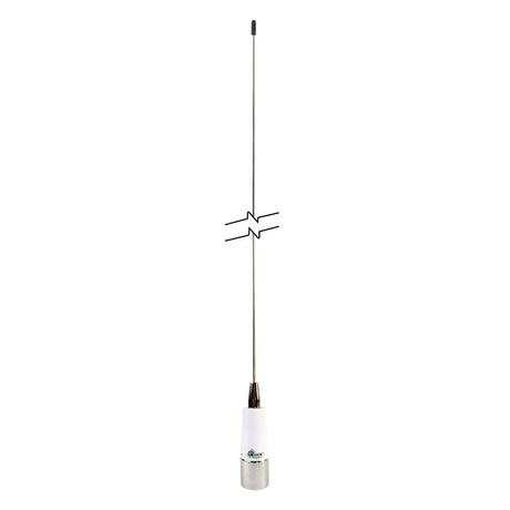 Shakespeare Chrome QuickConnect S-Steel 3dB VHF Whip Antenna - 0.9m - PROTEUS MARINE STORE