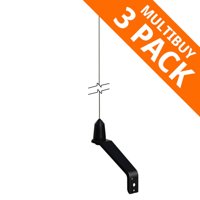 Shakespeare Whipflex S-Steel Helical VHF Whip Ant - 0.9m (Pack of 3) - PROTEUS MARINE STORE
