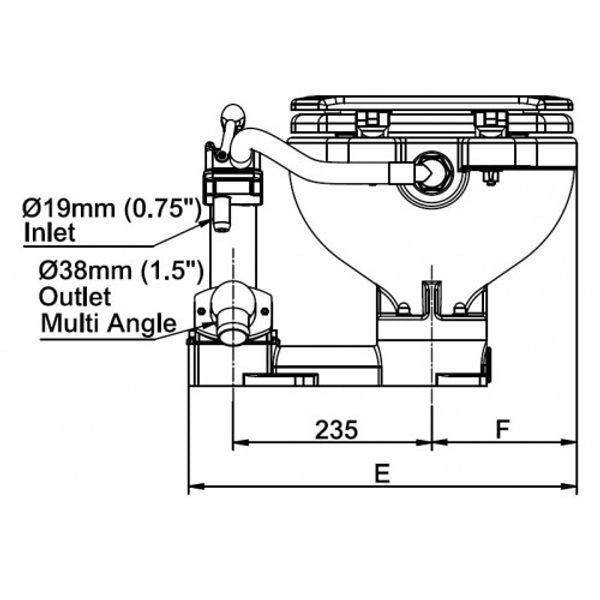 Ocean Manual Compact 99 Toilet Wooden Seat - PROTEUS MARINE STORE
