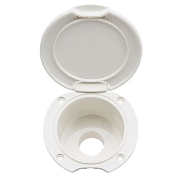 Can Shower Housing for Straight Head White Plastic - PROTEUS MARINE STORE