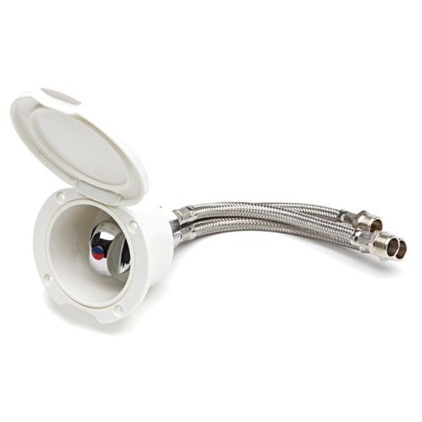 Can Plastic Housing White with Chrome Mixer Kit - PROTEUS MARINE STORE