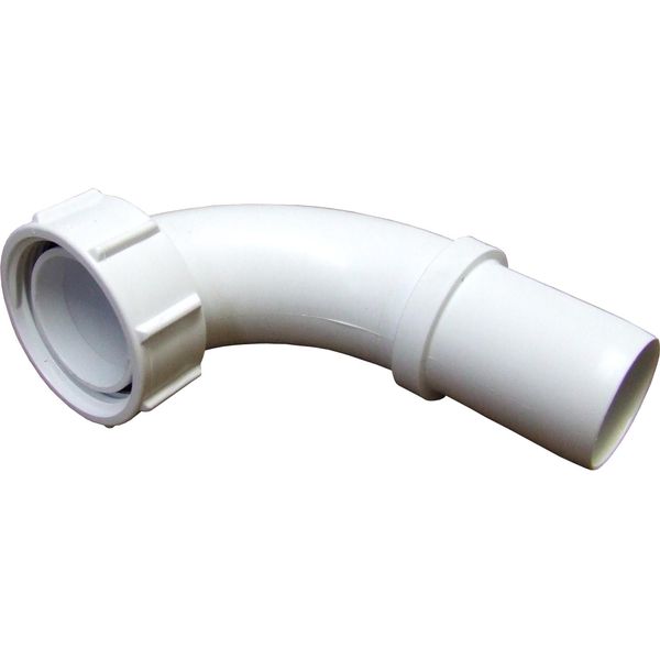 AG Sink Waste Connector Right Angle Plastic 1-1/4" BSP - PROTEUS MARINE STORE