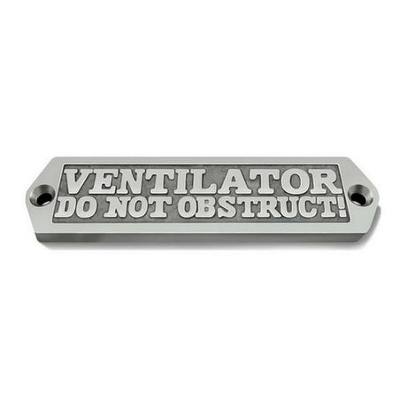 AG Ventilator Do Not Obstruct Name Plate Chrome - PROTEUS MARINE STORE