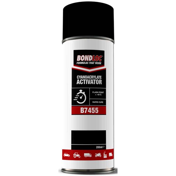 Bondloc B7455 CA Activator Aerosol (Clear / 200ml) - PROTEUS MARINE STORE