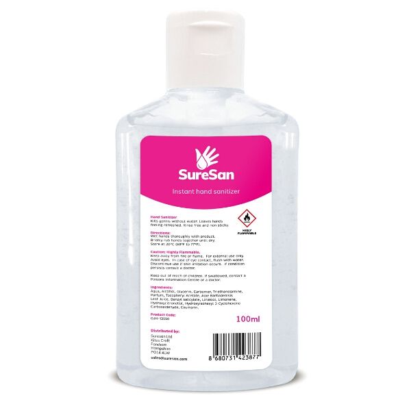 SureSan Hand Sanitiser 100ml - PROTEUS MARINE STORE
