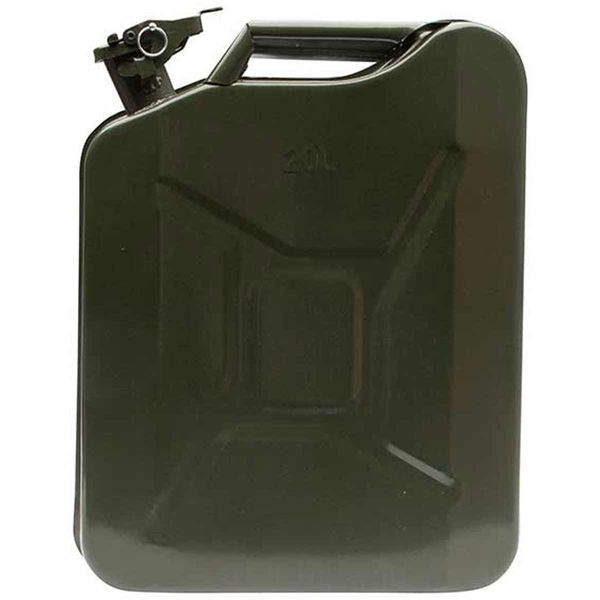 Petrol Fuel Can (20 Litres / Green Metal) - PROTEUS MARINE STORE