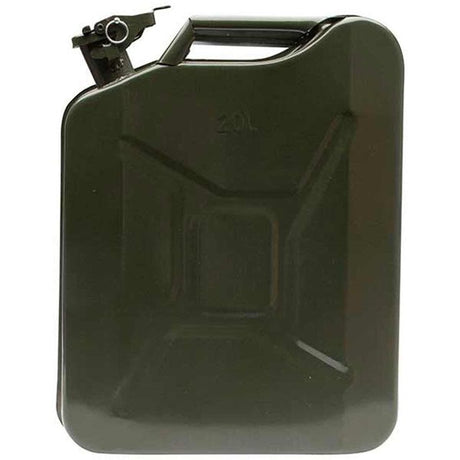 Petrol Fuel Can (20 Litres / Green Metal) - PROTEUS MARINE STORE