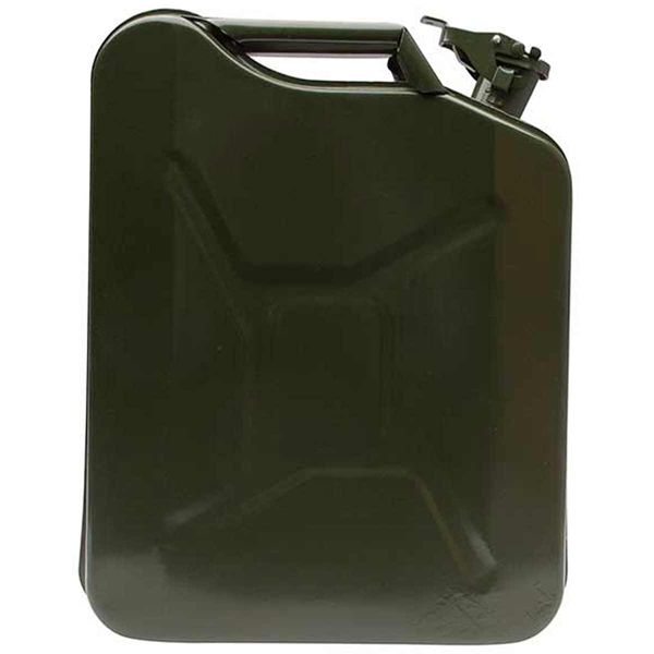 Petrol Fuel Can (20 Litres / Green Metal) - PROTEUS MARINE STORE
