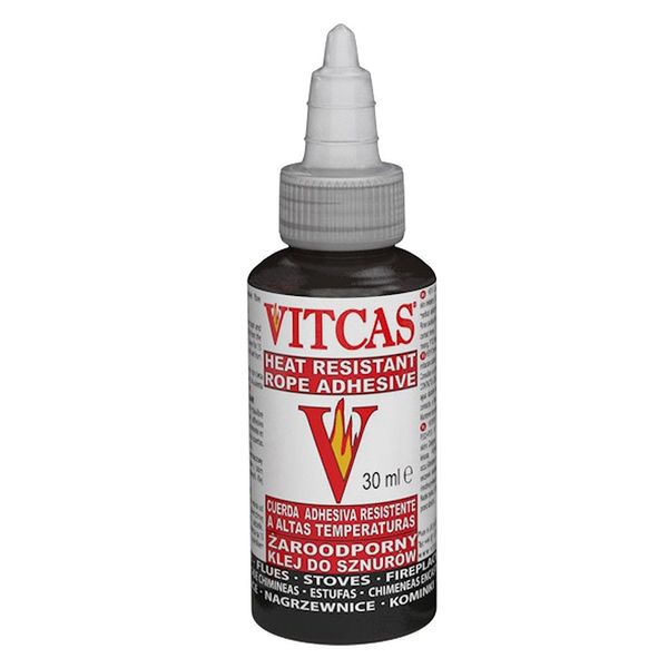Vitcas Heat Resistant Rope Seal Adhesive Black 30ml - PROTEUS MARINE STORE