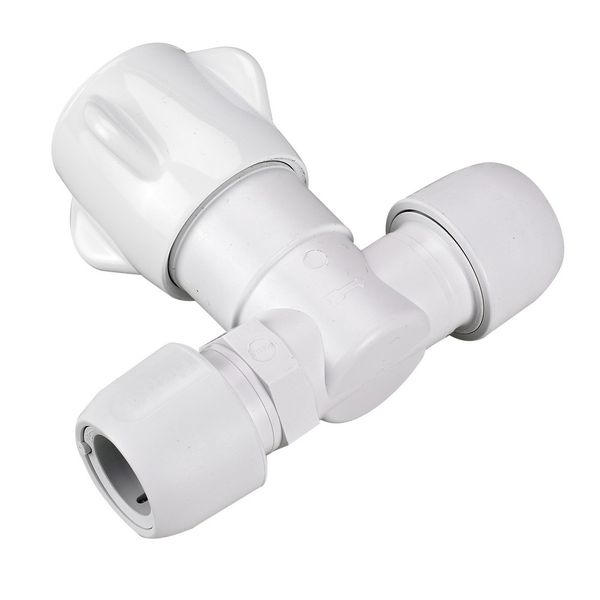 Hep2O HX36 22mm Stop Cock Cold Water White - PROTEUS MARINE STORE