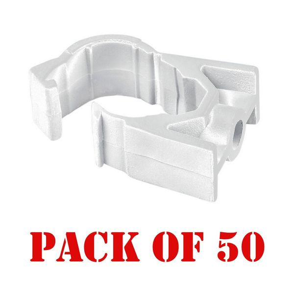 Hep2O HX85/15 15mm Screw Pipe Clip White (50) - PROTEUS MARINE STORE