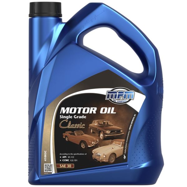 MPM Motor Oil SAE 30 Single Grade Oil Classic 5 Litre - PROTEUS MARINE STORE