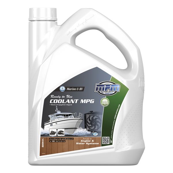 MPM Marine & RV Ready to Use Coolant Mono Propylene Glycol 5 Litre - PROTEUS MARINE STORE