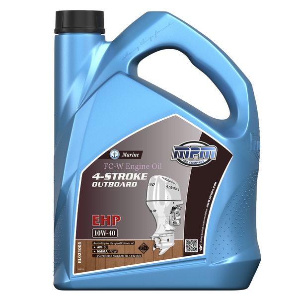 MPM Marine FC-W 4-Stroke Outboard Oil Epp 10W-40 5 Litre - PROTEUS MARINE STORE