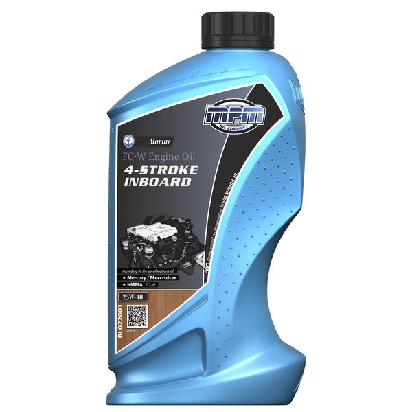 MPM Marine FC-W 4-Stroke Inboard Oil 25W-40 1 Litre - PROTEUS MARINE STORE