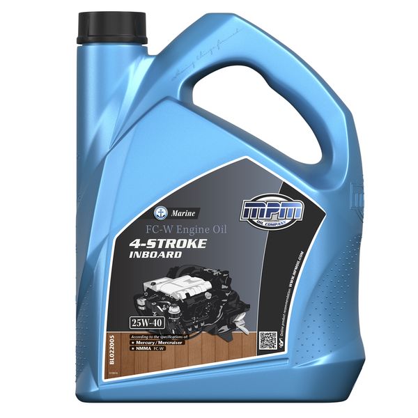 MPM Marine FC-W 4-Stroke Inboard Oil 25W-40 5 Litre - PROTEUS MARINE STORE