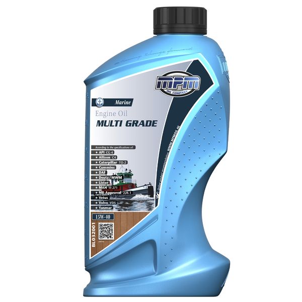 MPM Marine Multi Grade Engine Oil 15W-40 1 Litre - PROTEUS MARINE STORE