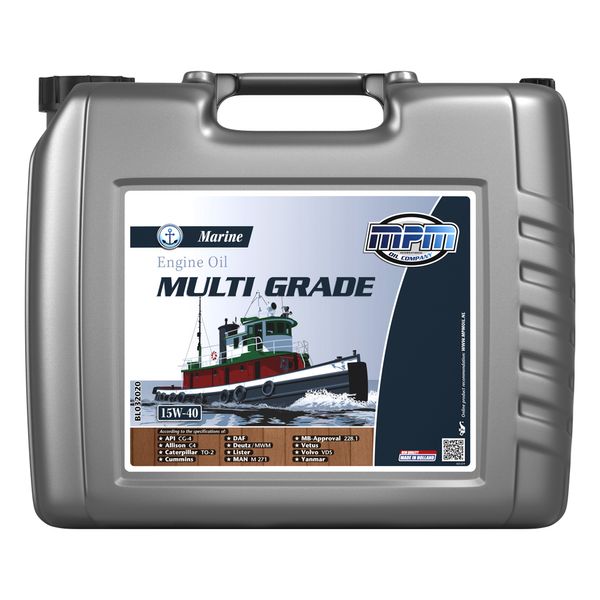 MPM Marine Multi Grade Engine Oil 15W-40 20 Litre - PROTEUS MARINE STORE