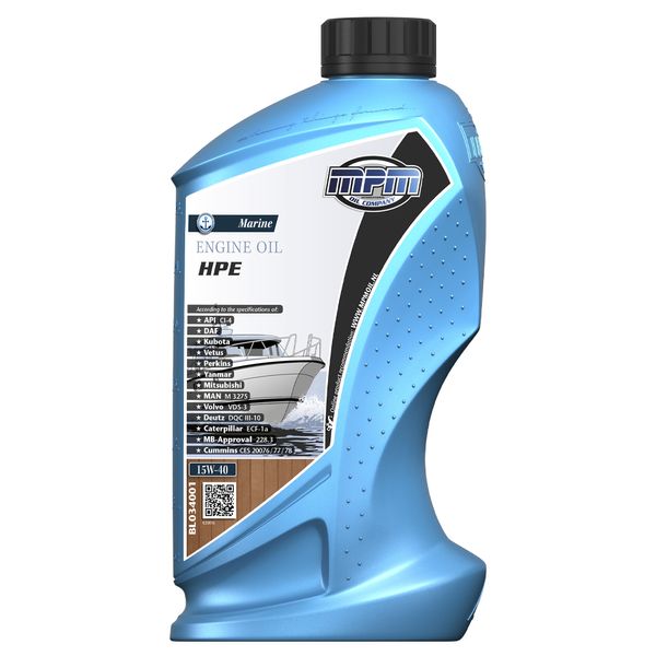 MPM Marine High Performance (HPE) Engine Oil 15W-40 1 Litre - PROTEUS MARINE STORE
