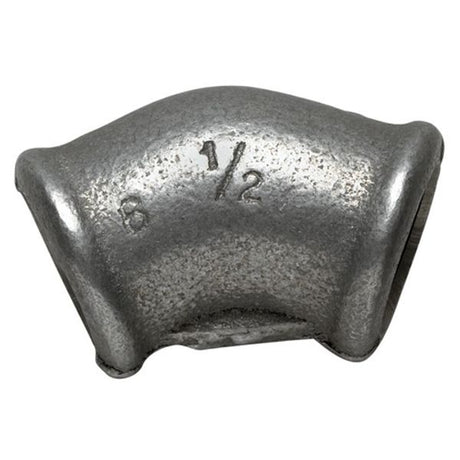 AG Black Iron 45 Degree Galvanised Elbow 1-1/2" BSP Female Ports - PROTEUS MARINE STORE