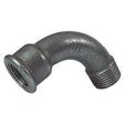 AG Black Iron 90 Degree Galvanised Swept Bend 1-1/2" BSP Male to Female - PROTEUS MARINE STORE