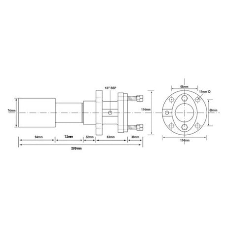 AG 1-1/2" x 7" Weld In Bronze Stern Tube Assembly - PROTEUS MARINE STORE